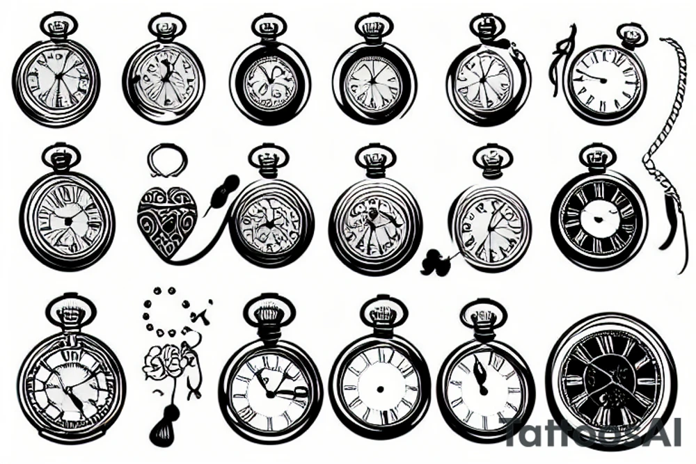 pocket watch tattoo idea