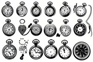 pocket watch tattoo idea