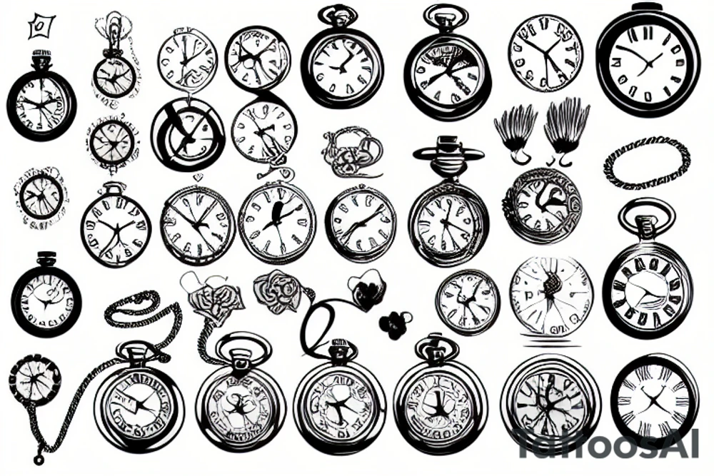 pocket watch tattoo idea