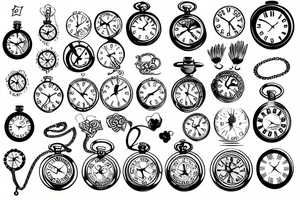 pocket watch tattoo idea