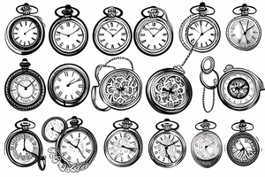 pocket watch tattoo idea