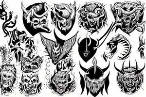 God and satan tattoo idea
