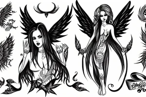 Angel and Devil tattoo idea