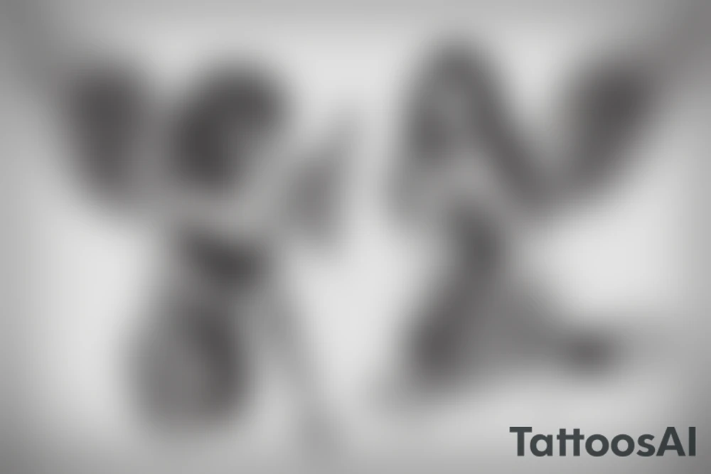 Angel and Devil tattoo idea