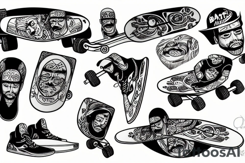 Bart Simeon on skateboard tattoo idea
