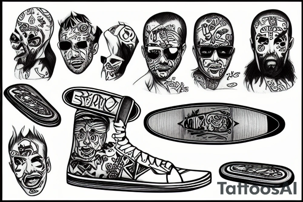Bart Simeon on skateboard tattoo idea