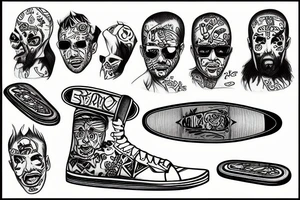 Bart Simeon on skateboard tattoo idea