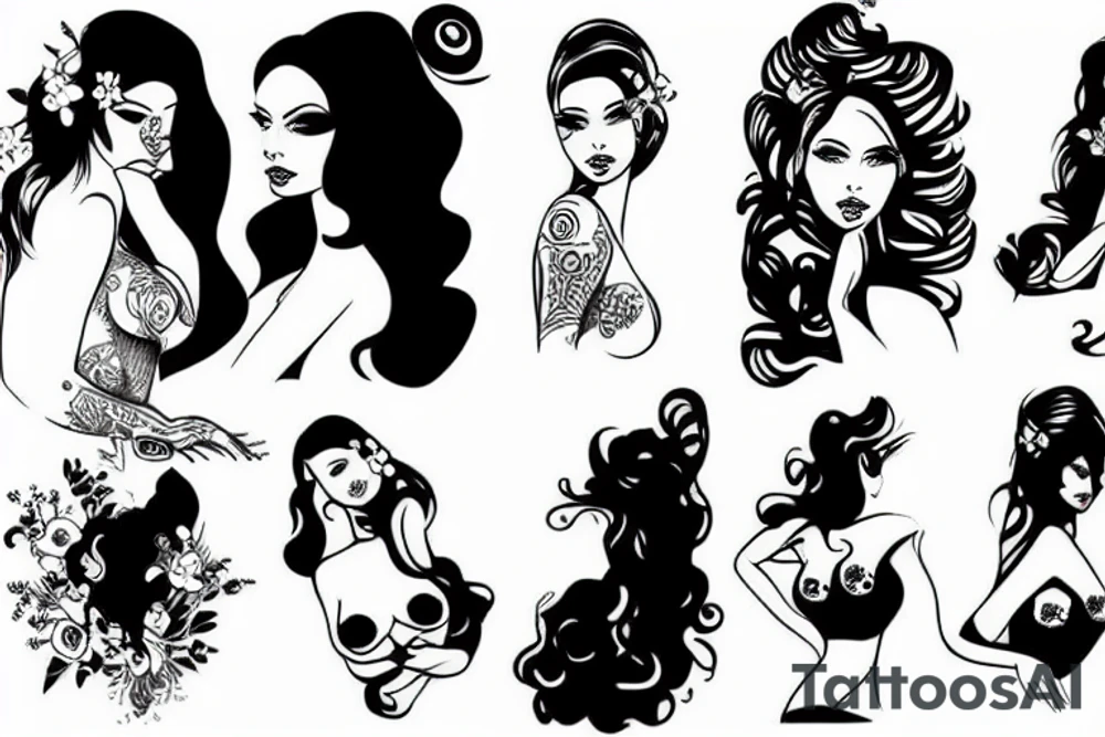 Sexy lady tattoo idea
