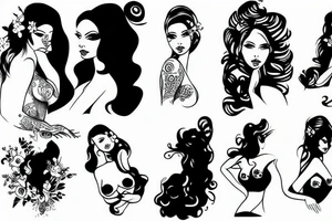 Sexy lady tattoo idea