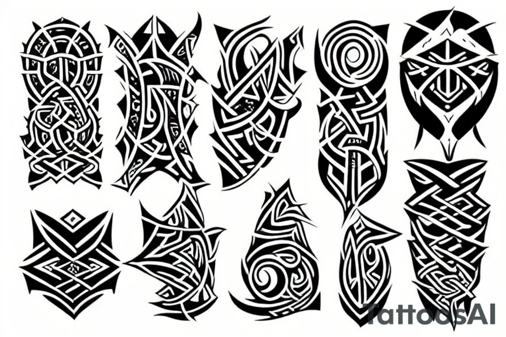 Dwarvish tribal tattoo idea