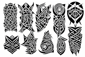 Dwarvish tribal tattoo idea