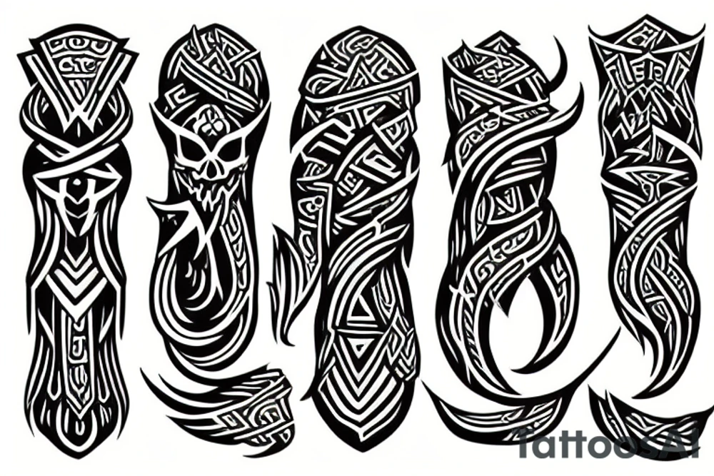 Dwarvish tribal tattoo idea