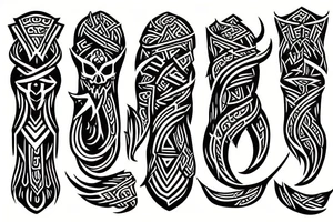Dwarvish tribal tattoo idea
