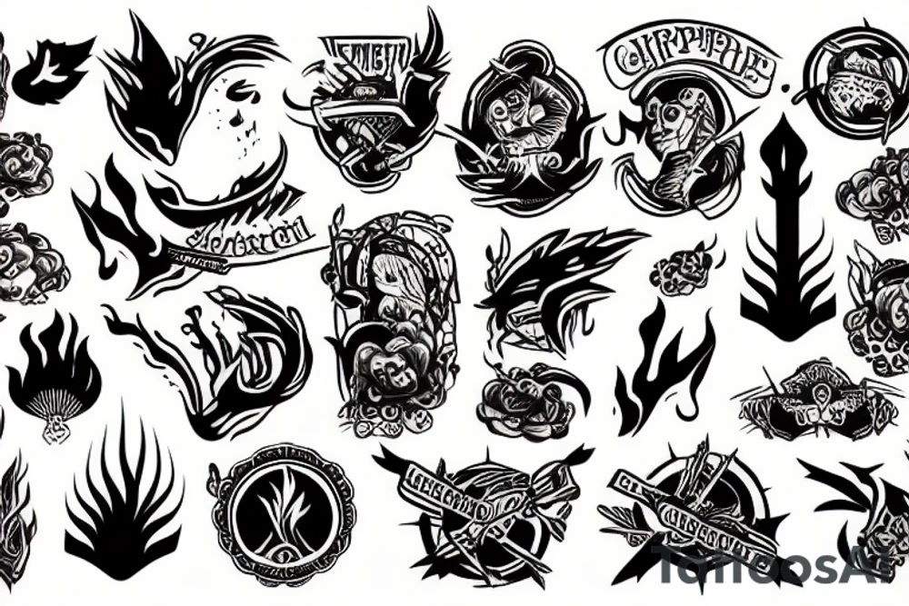 campfire tattoo idea
