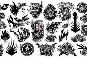 campfire tattoo idea