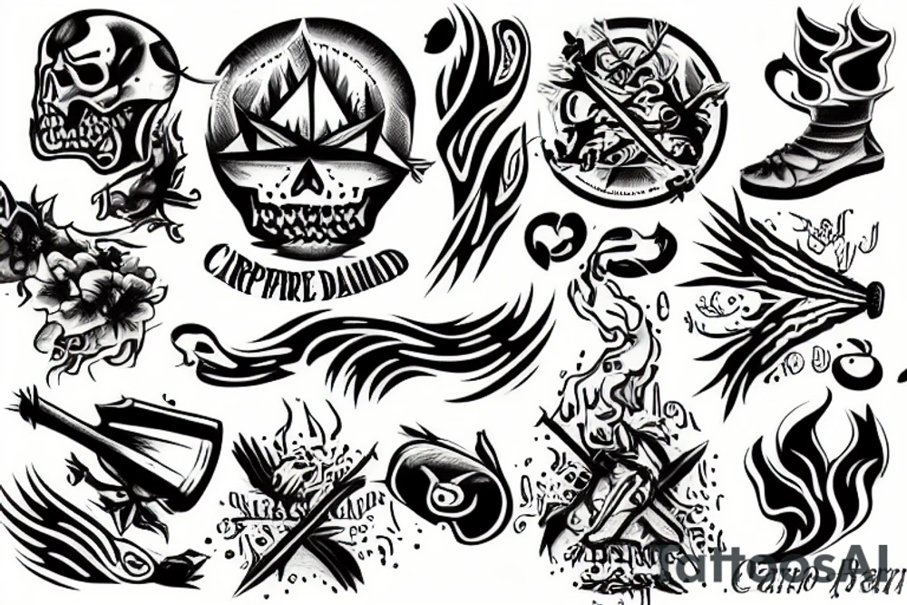 campfire tattoo idea