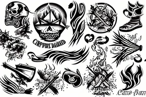 campfire tattoo idea