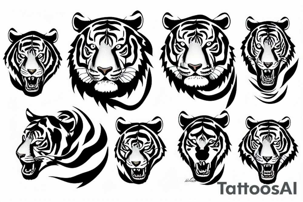 Tiger body bad tattoo idea