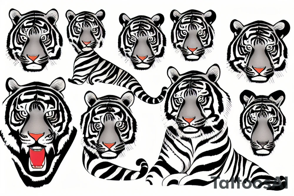 Tiger body bad tattoo idea