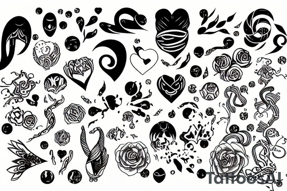 my love is like infinity galaxies tattoo idea
