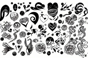 my love is like infinity galaxies tattoo idea