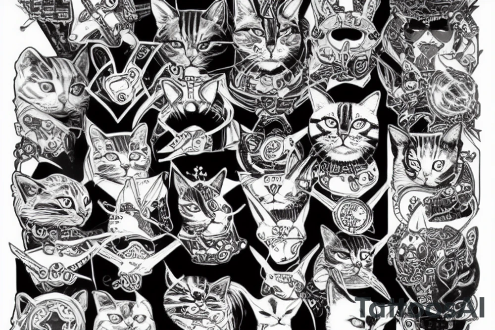 WAR MACHINE CAT tattoo idea
