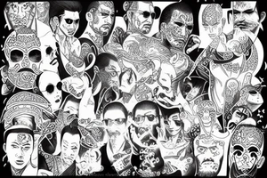 yakuza but in turkish tattoo idea