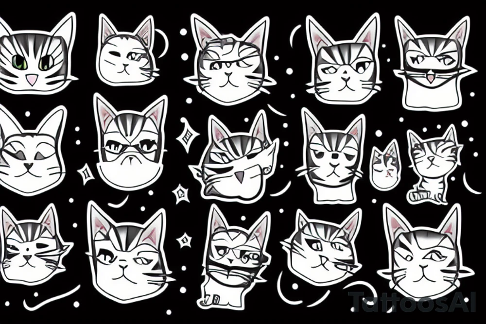 Cat at a field tattoo idea