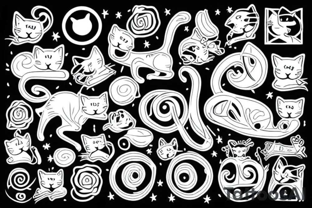 Cat  field tattoo idea