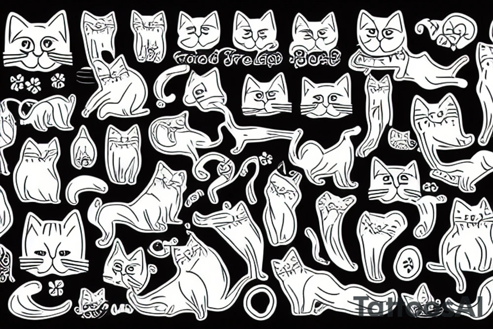 Cat  field tattoo idea