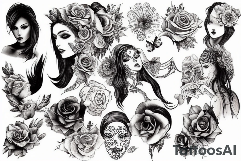 Woman tattoo idea