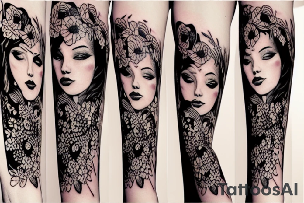 Woman tattoo idea