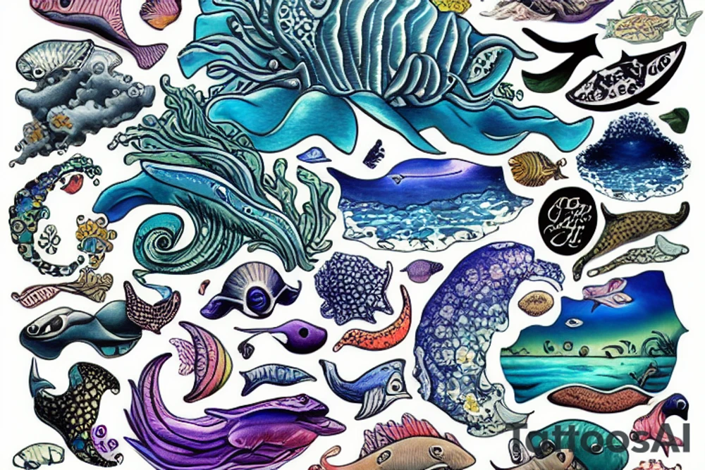 ocean tattoo idea