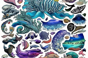 ocean tattoo idea
