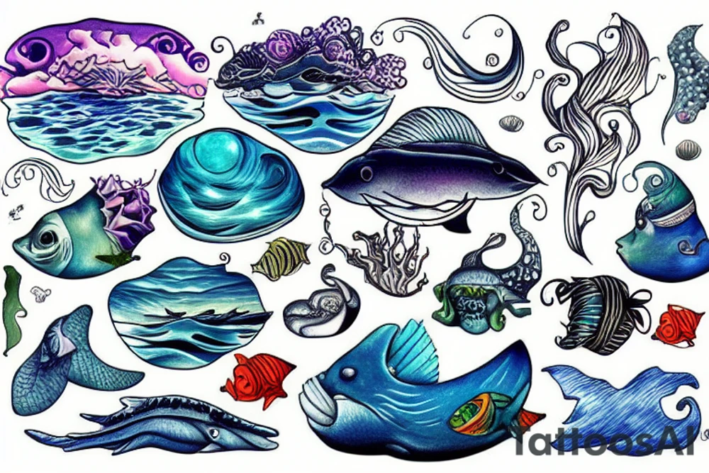 ocean tattoo idea
