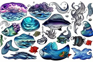 ocean tattoo idea