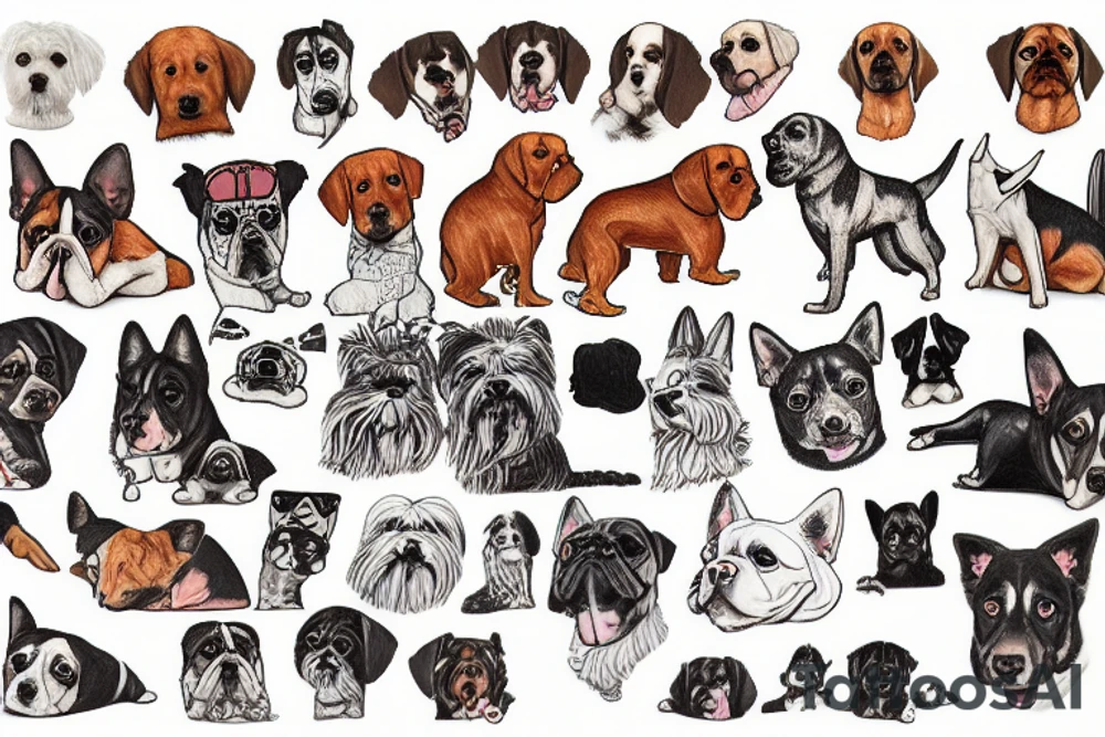 dogs tattoo idea
