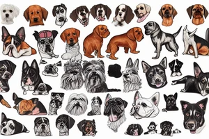 dogs tattoo idea