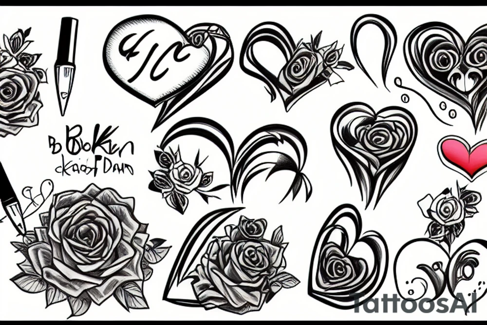 Broken heart tattoo idea