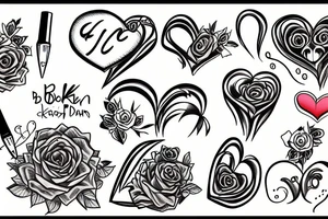 Broken heart tattoo idea