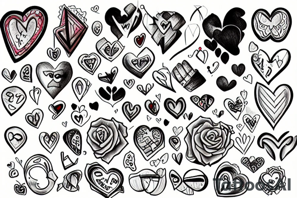 Broken heart tattoo idea