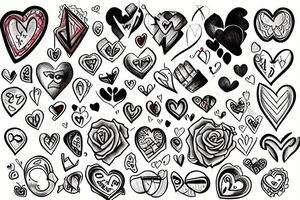 Broken heart tattoo idea