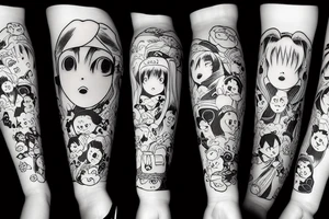 Girl with dog tattoo idea