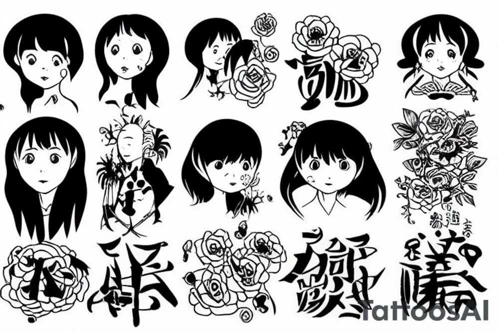Girl with dog tattoo idea