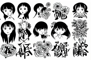 Girl with dog tattoo idea