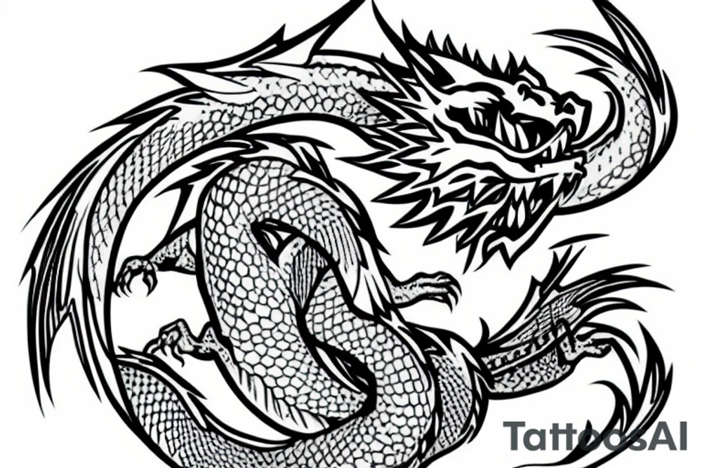 A dragon from above tattoo idea