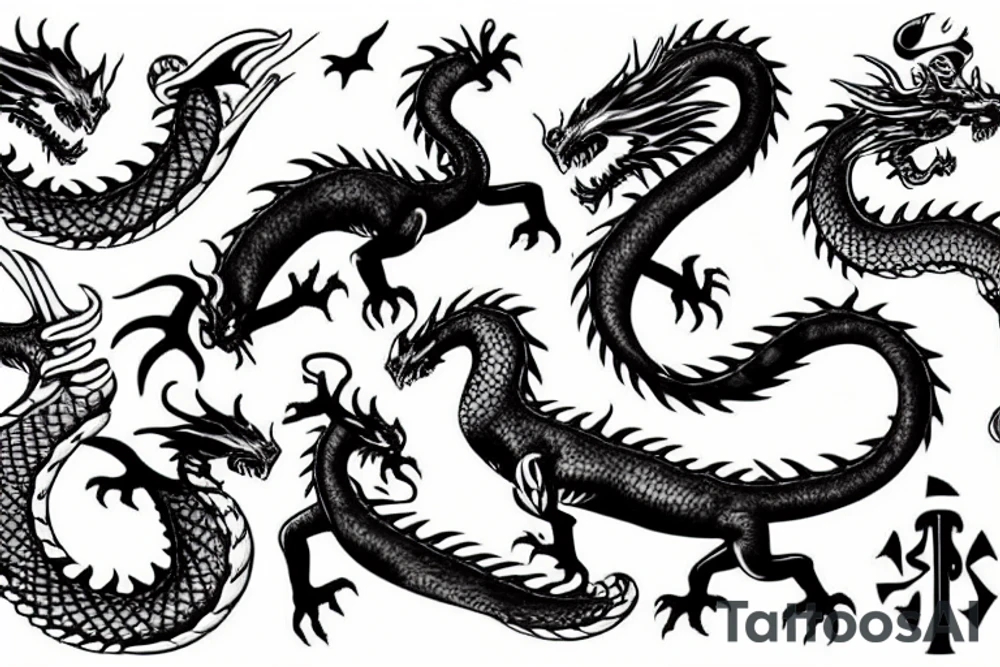 A dragon from above tattoo idea