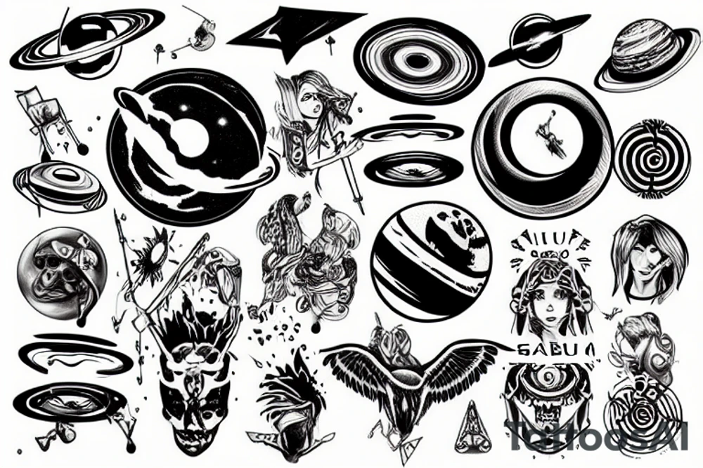Saturn concert stage tattoo idea