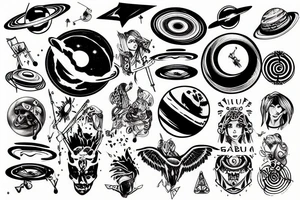 Saturn concert stage tattoo idea