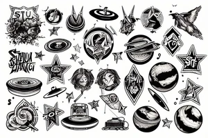 Saturn concert stage tattoo idea